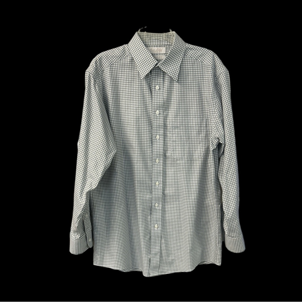Gold Label Roundtree & Yorke Men’s Non-Iron 100% Cotton Twill Shirt Size 16/33